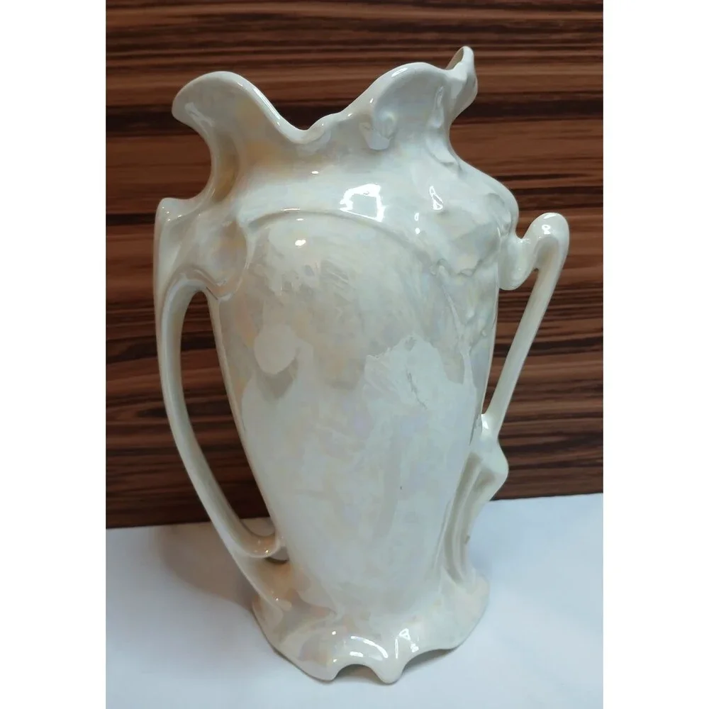 Vintage 1977 One of a Kind Studio Pottery Vase Handmade Hand Painted Signed